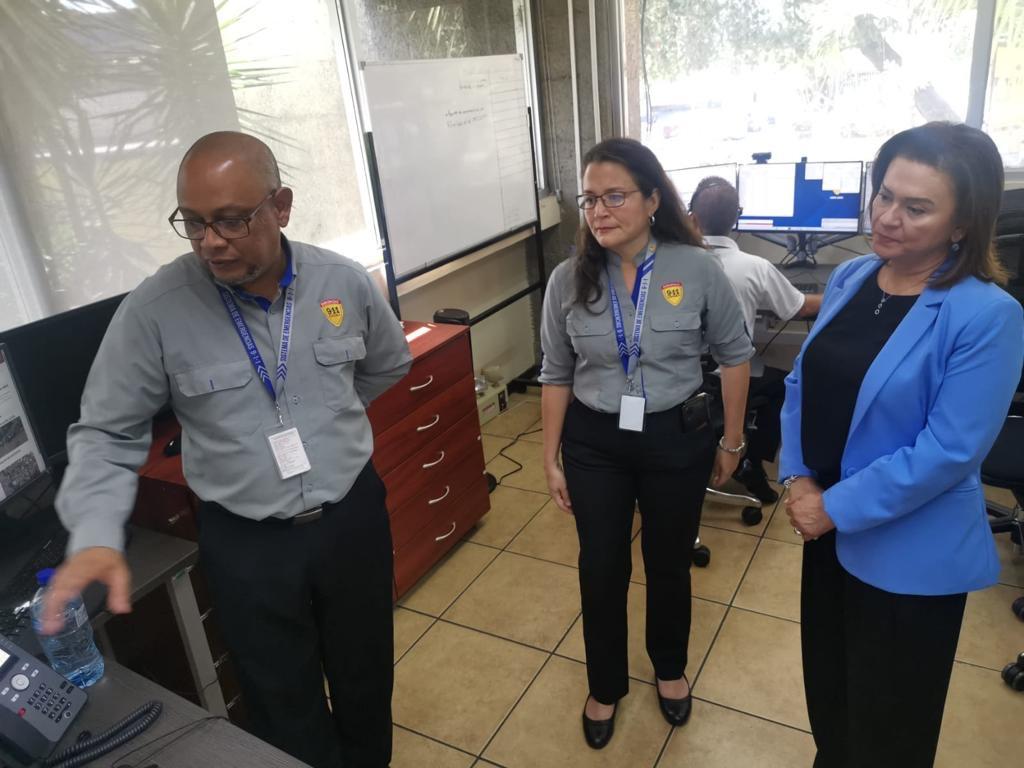 Con motivo del Día Interamericano de Emergencias 9-1-1, la Representante realizó visita a las instalaciones del 9-1-1 en Costa Rica(30 de enero de 2024)